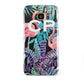 Personalised Initials Flamingos 4 Samsung Galaxy S7 Edge Case