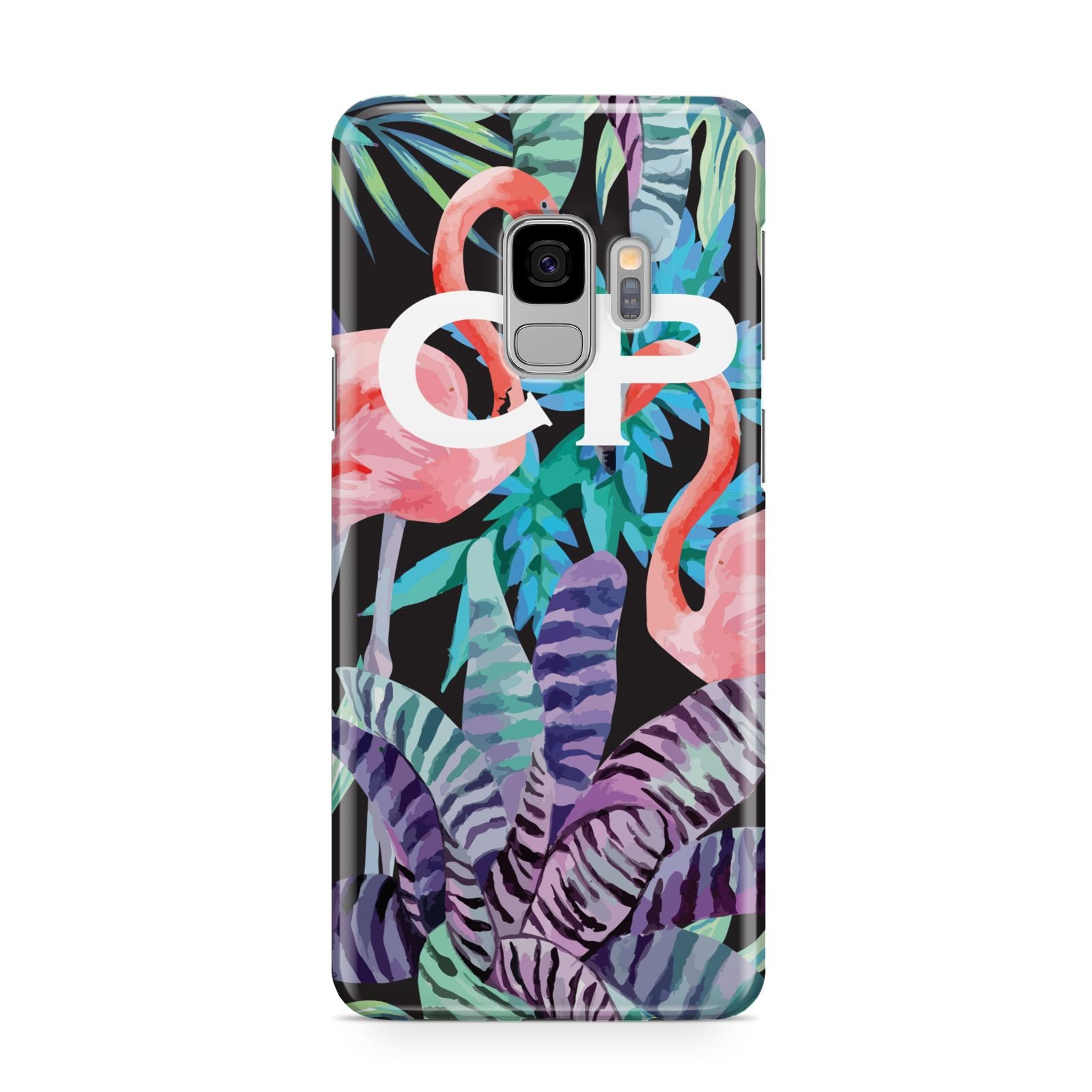 Personalised Initials Flamingos 4 Samsung Galaxy S9 Case