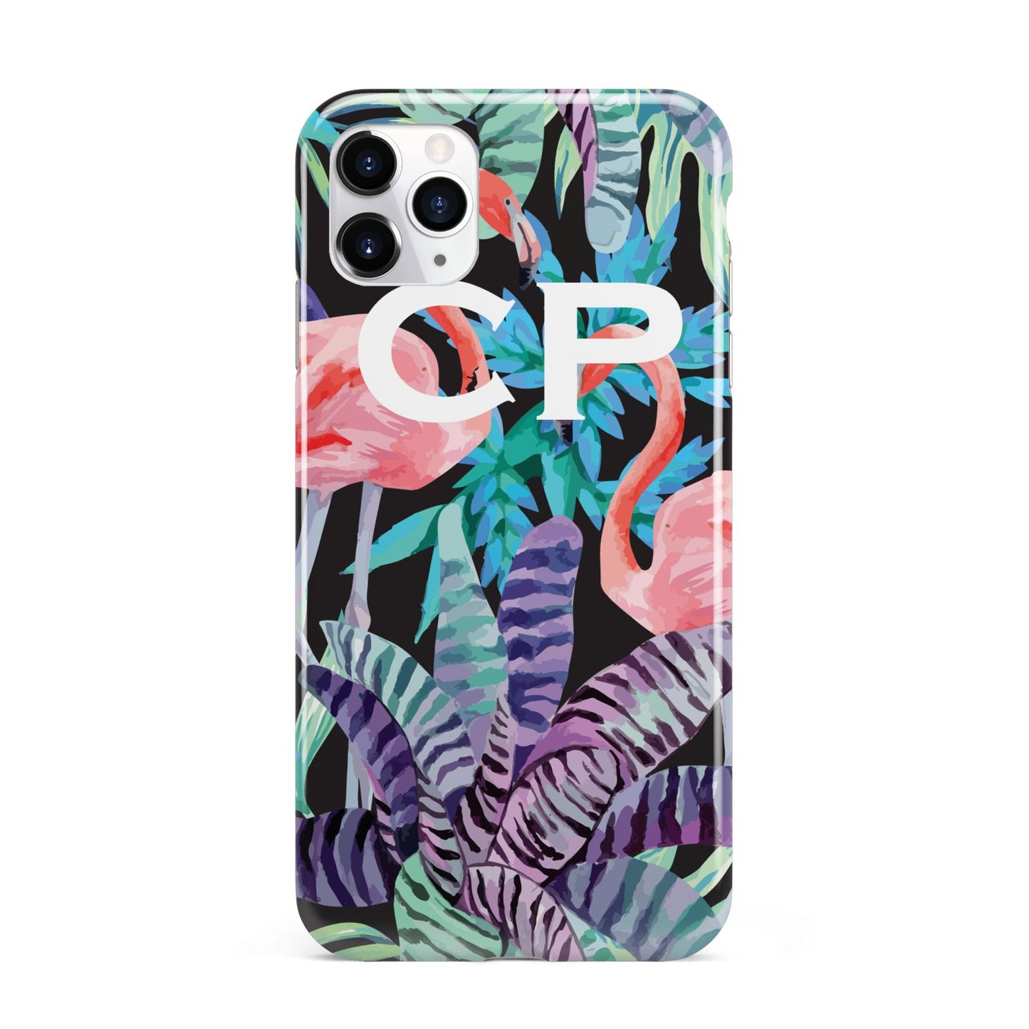 Personalised Initials Flamingos 4 iPhone 11 Pro Max 3D Tough Case