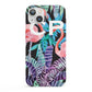 Personalised Initials Flamingos 4 iPhone 13 Full Wrap 3D Snap Case