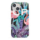 Personalised Initials Flamingos 4 iPhone 13 Mini Full Wrap 3D Snap Case