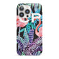 Personalised Initials Flamingos 4 iPhone 13 Pro Full Wrap 3D Snap Case