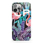 Personalised Initials Flamingos 4 iPhone 13 Pro Max Full Wrap 3D Tough Case
