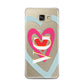 Personalised Initials Heart Samsung Galaxy A7 2016 Case on gold phone