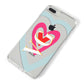 Personalised Initials Heart iPhone 8 Plus Bumper Case on Silver iPhone Alternative Image