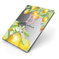 Personalised Initials Lemons Apple iPad Case on Grey iPad Side View