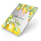 Personalised Initials Lemons Apple iPad Case on Silver iPad Side View