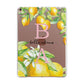 Personalised Initials Lemons Apple iPad Rose Gold Case