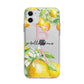 Personalised Initials Lemons Apple iPhone 11 in White with Bumper Case