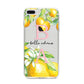 Personalised Initials Lemons iPhone 8 Plus Bumper Case on Silver iPhone