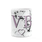 Personalised Initials Love Heart Marble 10oz Mug Alternative Image 7