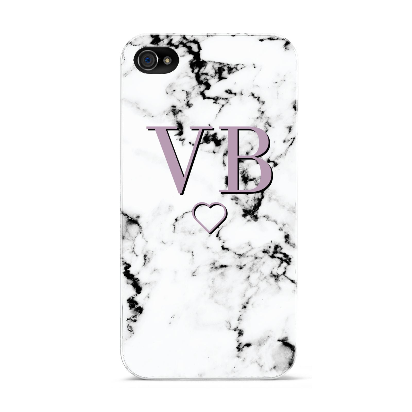 Personalised Initials Love Heart Marble Apple iPhone 4s Case