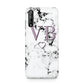 Personalised Initials Love Heart Marble Huawei Enjoy 10s Phone Case