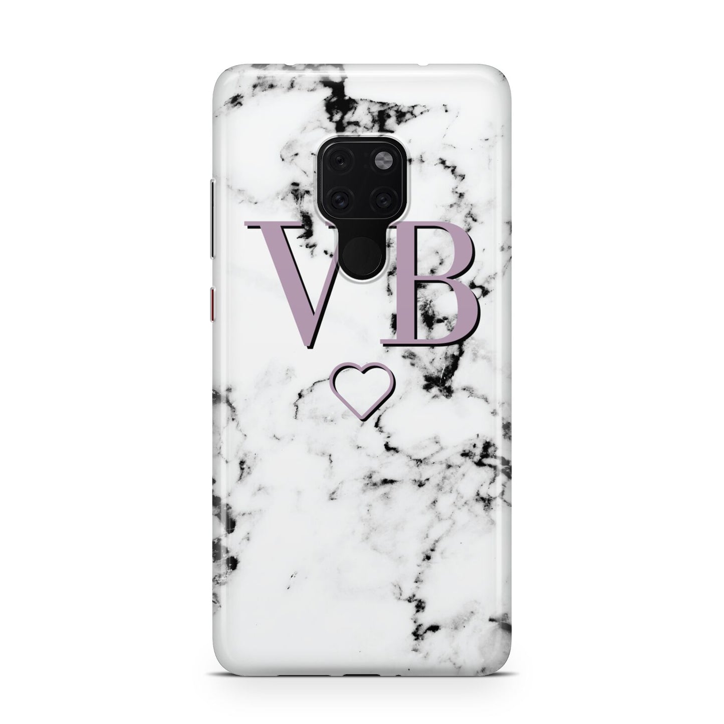 Personalised Initials Love Heart Marble Huawei Mate 20 Phone Case