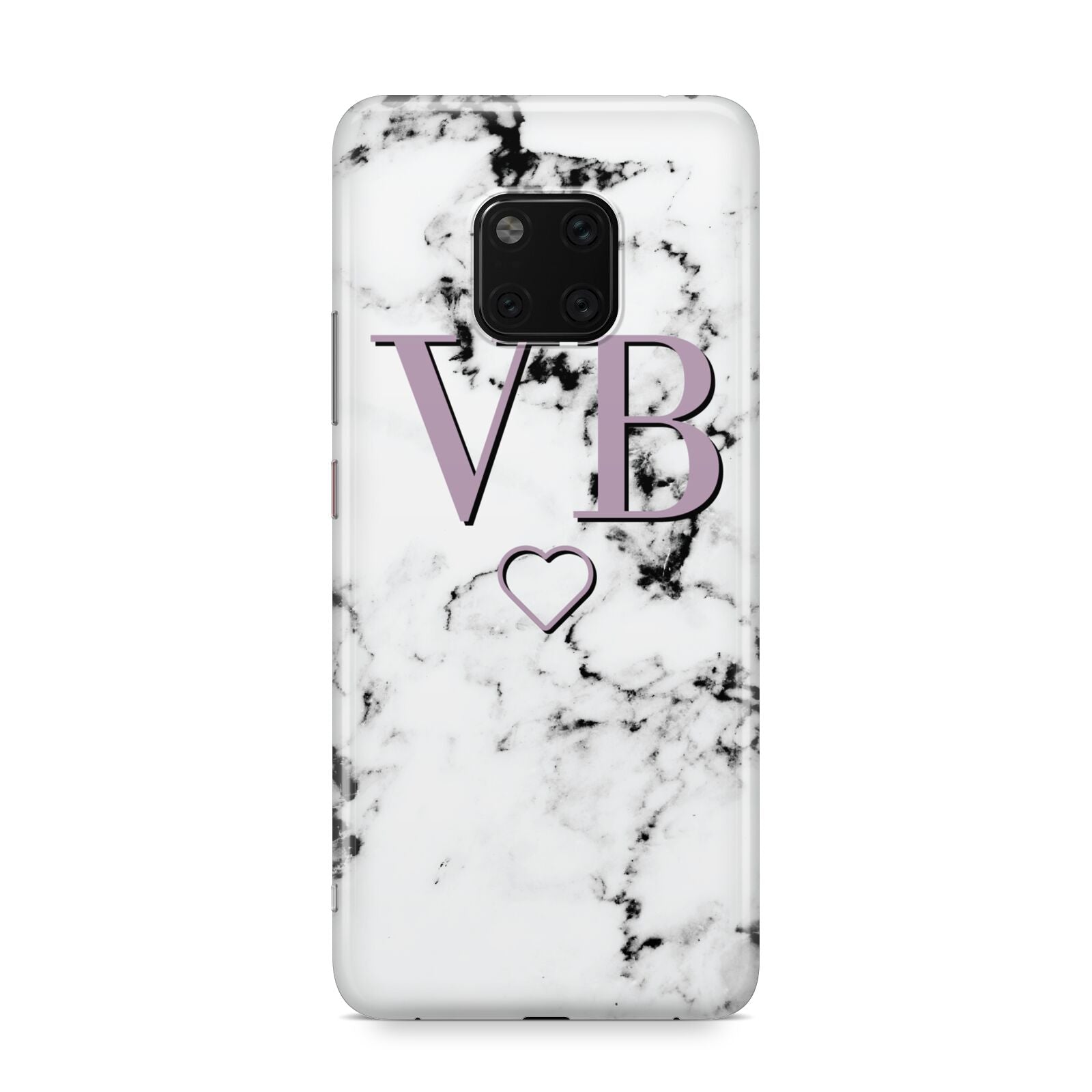Personalised Initials Love Heart Marble Huawei Mate 20 Pro Phone Case