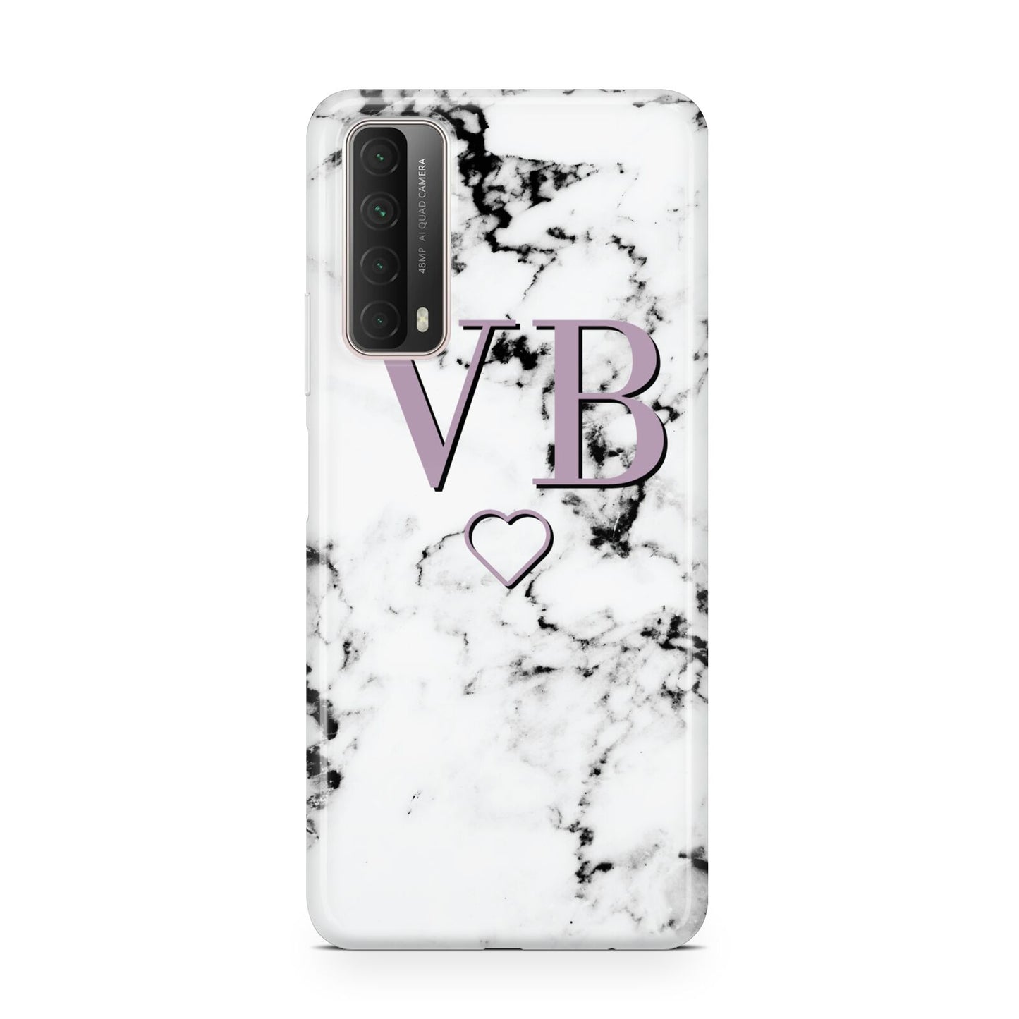 Personalised Initials Love Heart Marble Huawei P Smart 2021