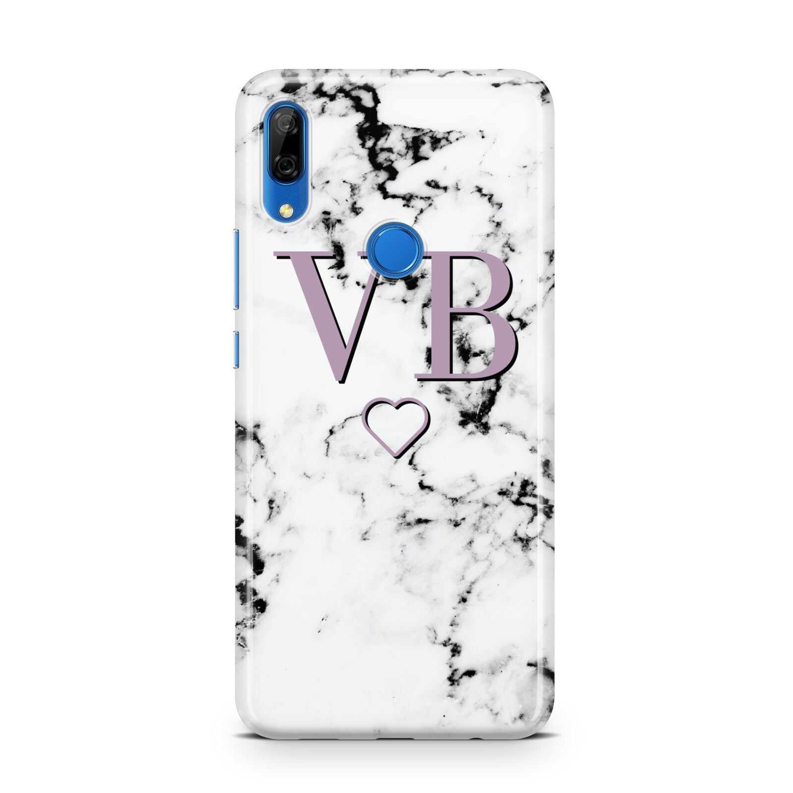 Personalised Initials Love Heart Marble Huawei P Smart Z