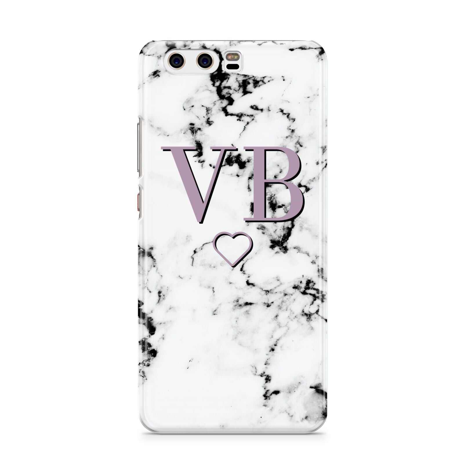 Personalised Initials Love Heart Marble Huawei P10 Phone Case