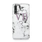 Personalised Initials Love Heart Marble Huawei P20 Pro Phone Case