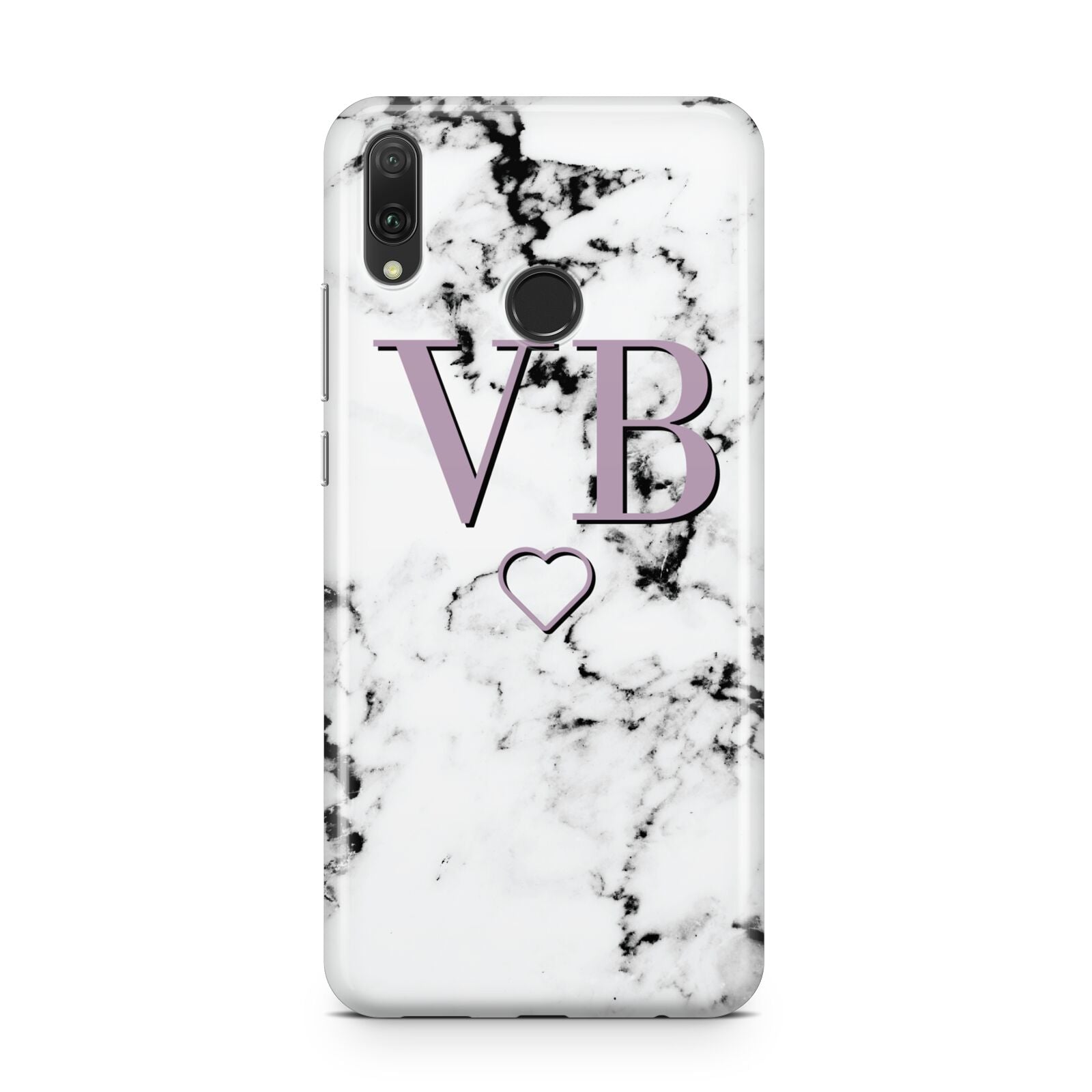 Personalised Initials Love Heart Marble Huawei Y9 2019