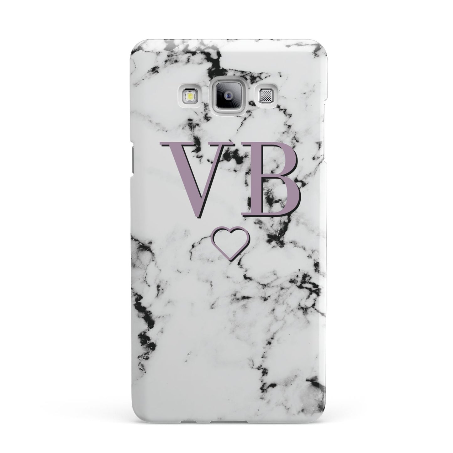 Personalised Initials Love Heart Marble Samsung Galaxy A7 2015 Case