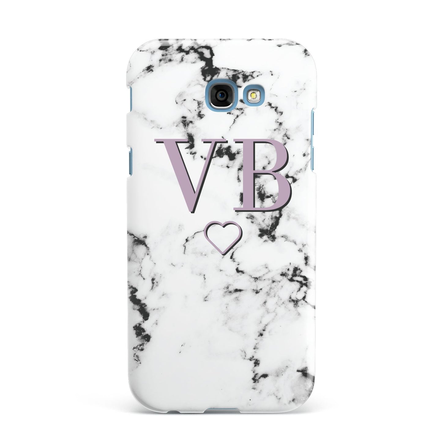 Personalised Initials Love Heart Marble Samsung Galaxy A7 2017 Case