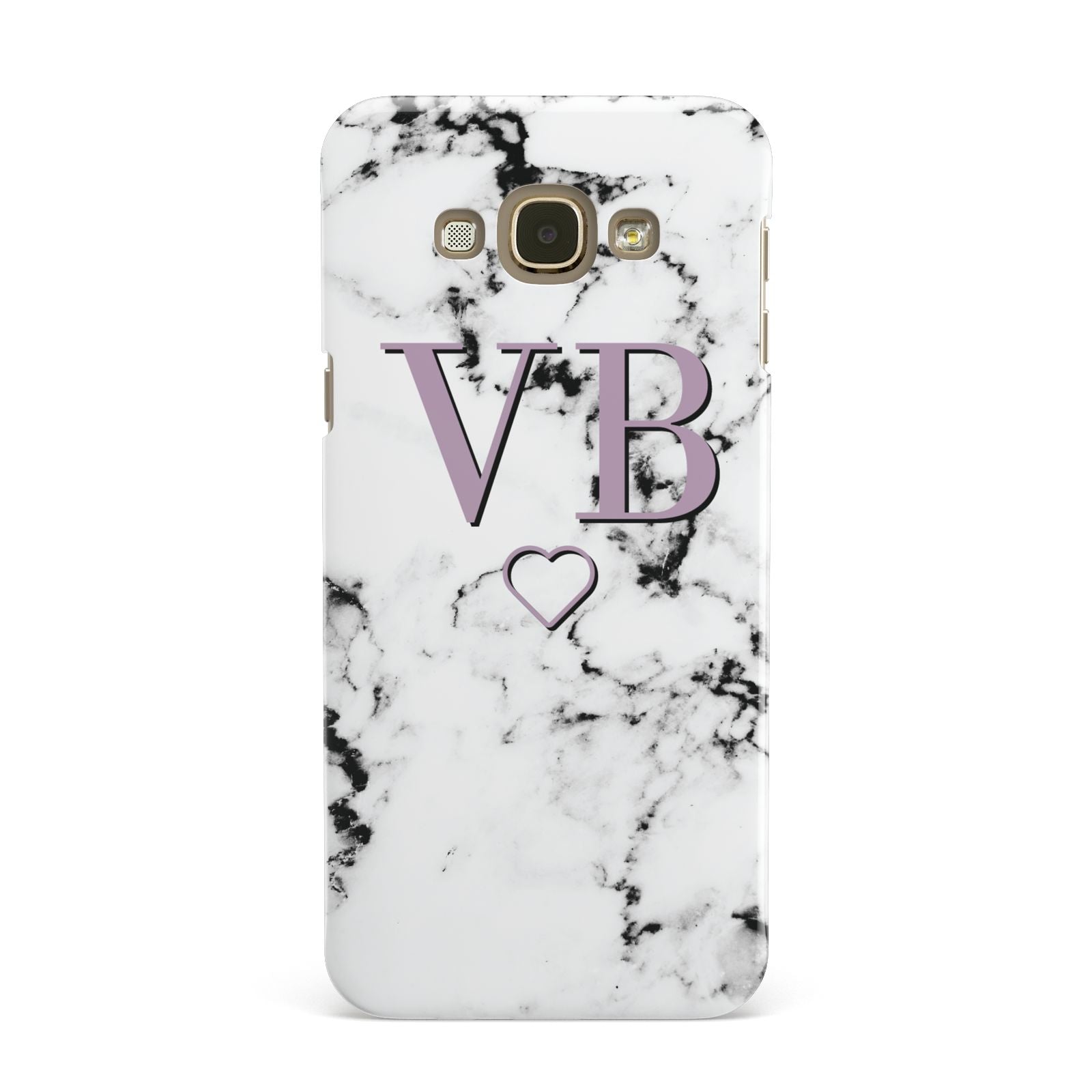 Personalised Initials Love Heart Marble Samsung Galaxy A8 Case