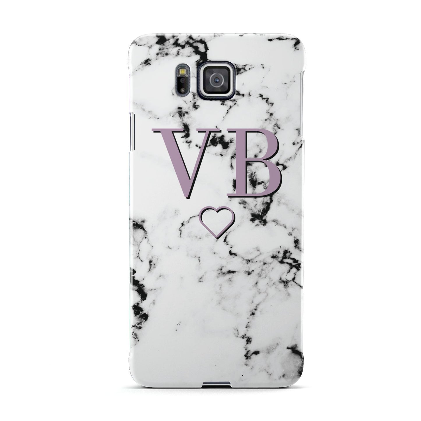 Personalised Initials Love Heart Marble Samsung Galaxy Alpha Case