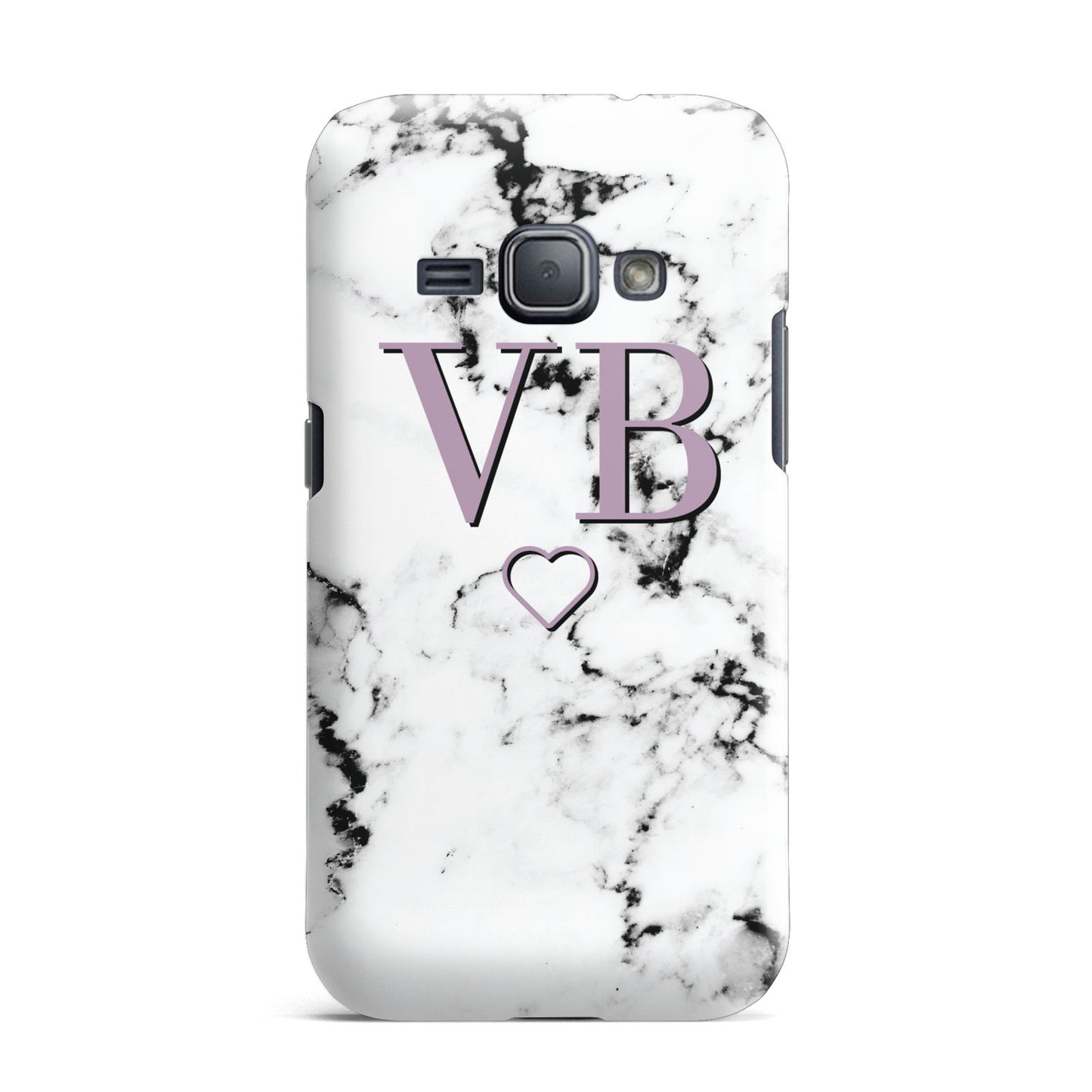 Personalised Initials Love Heart Marble Samsung Galaxy J1 2016 Case