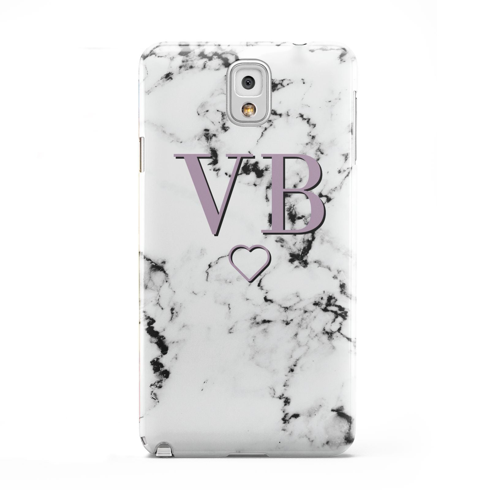 Personalised Initials Love Heart Marble Samsung Galaxy Note 3 Case