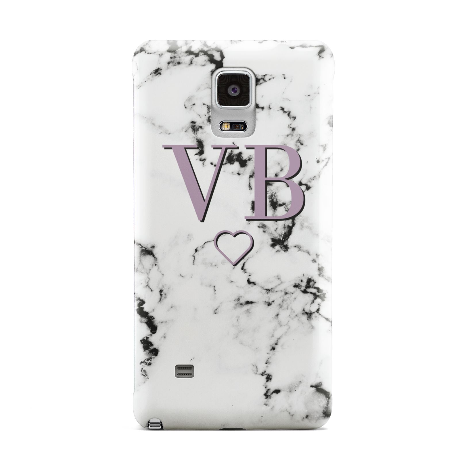 Personalised Initials Love Heart Marble Samsung Galaxy Note 4 Case