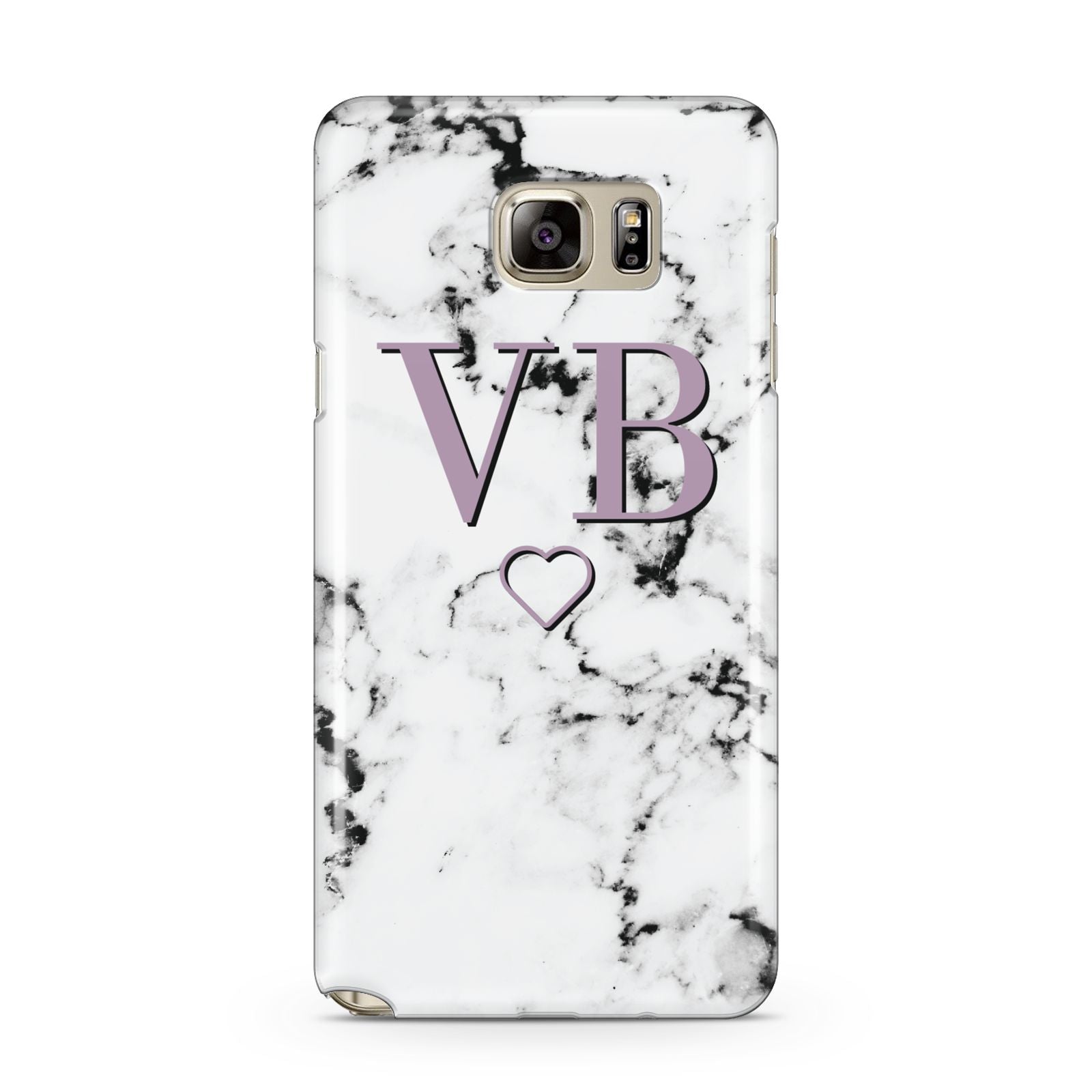 Personalised Initials Love Heart Marble Samsung Galaxy Note 5 Case