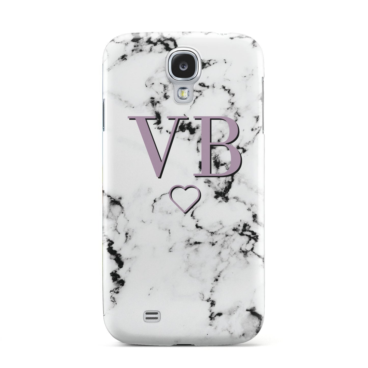 Personalised Initials Love Heart Marble Samsung Galaxy S4 Case