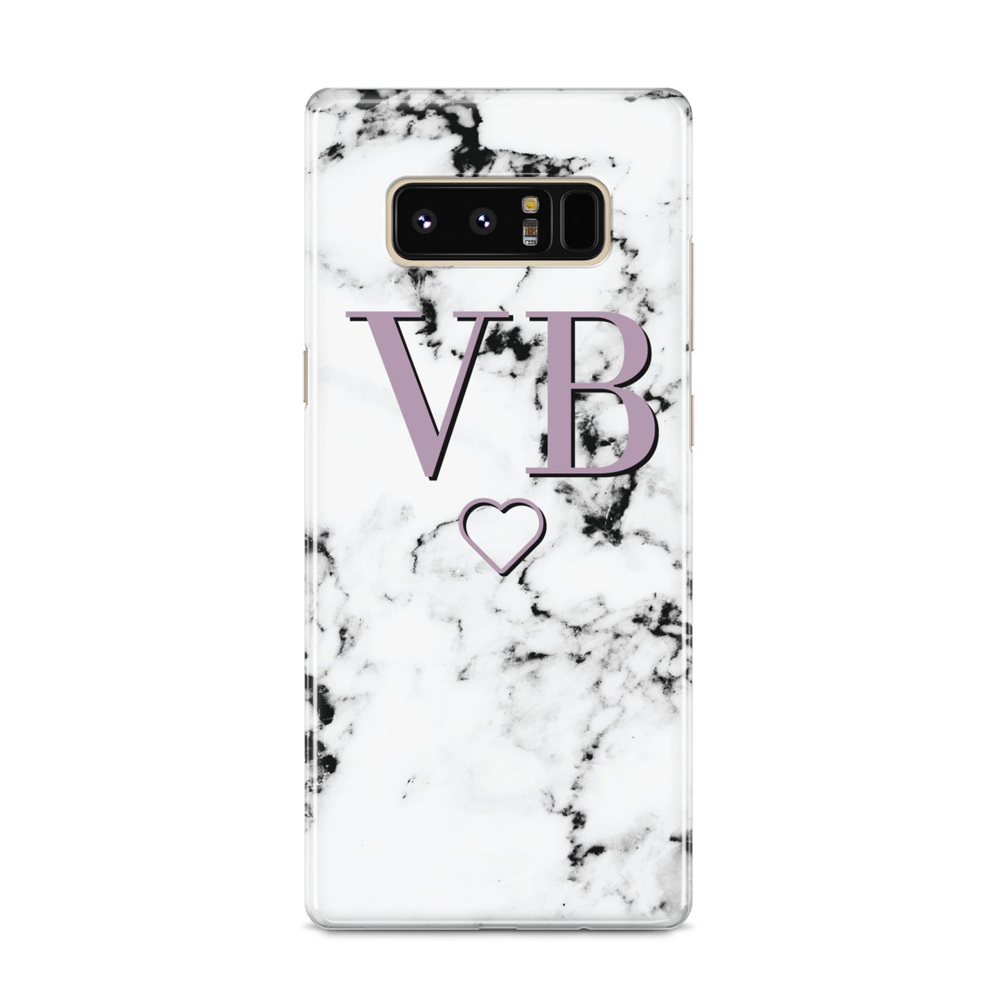 Personalised Initials Love Heart Marble Samsung Galaxy S8 Case