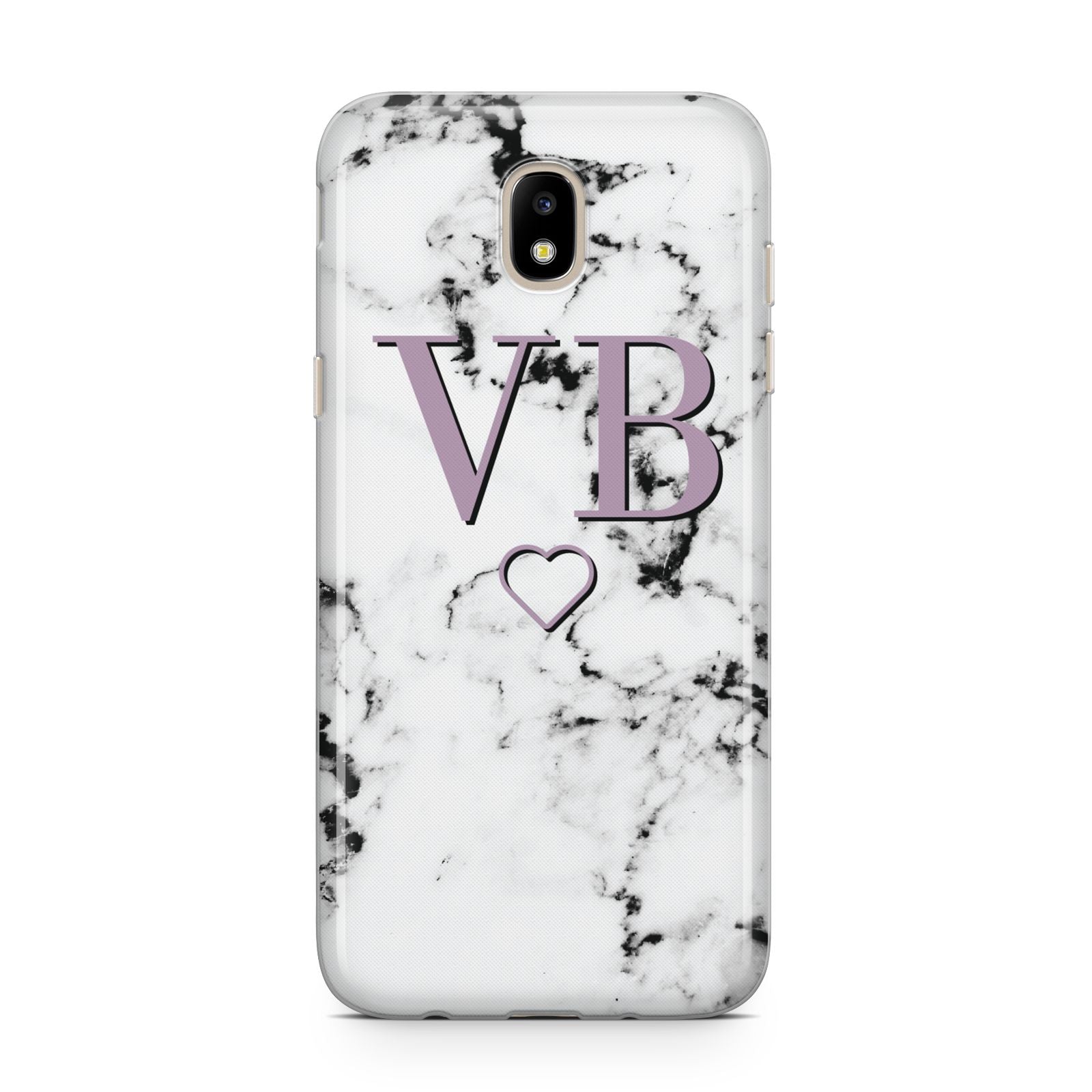 Personalised Initials Love Heart Marble Samsung J5 2017 Case