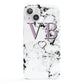Personalised Initials Love Heart Marble iPhone 13 Full Wrap 3D Snap Case
