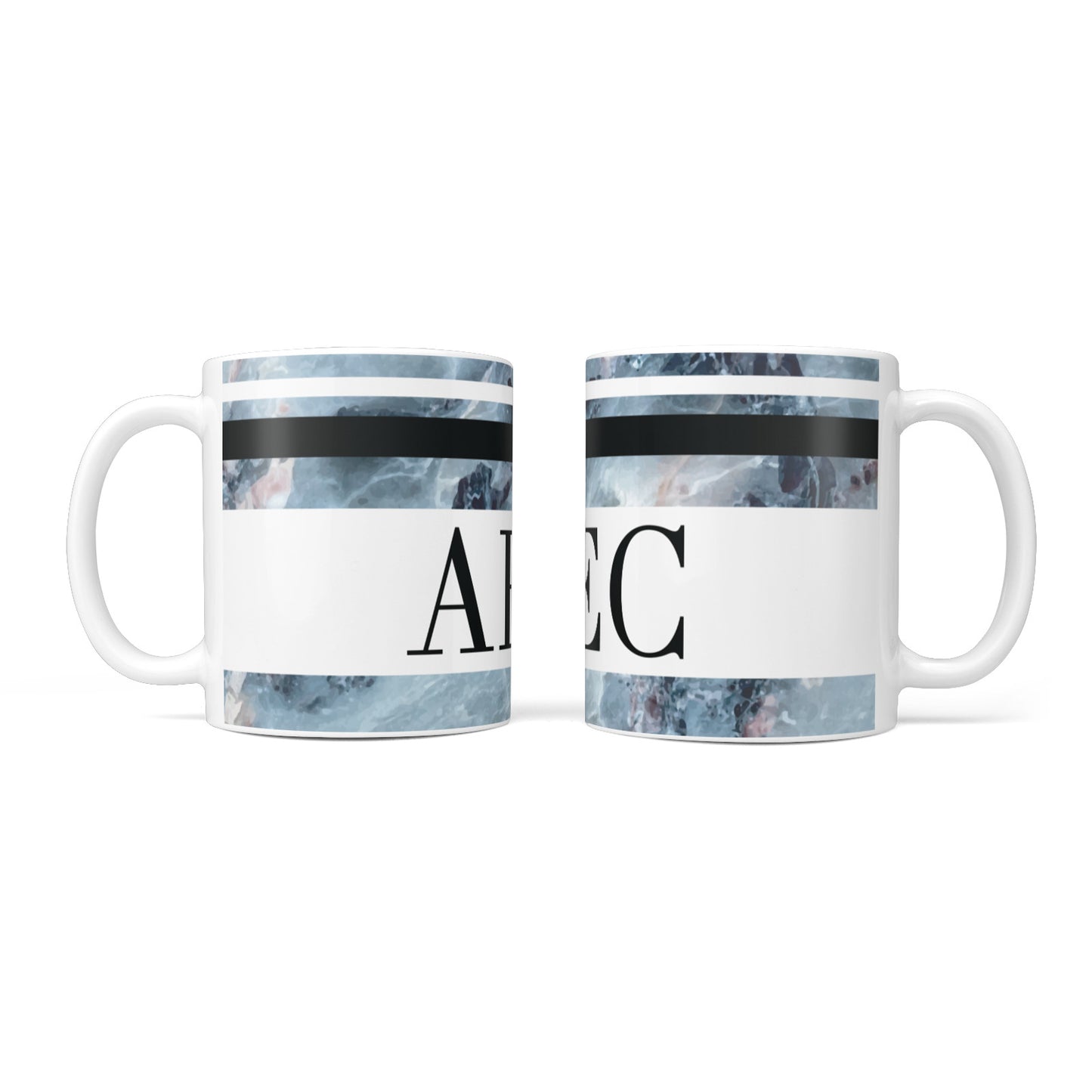 Personalised Initials Marble 9 10oz Mug Alternative Image 3