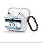 Personalised Initials Marble 9 AirPods Clear Case 3rd Gen Side Image