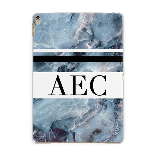 Personalised Initials Marble 9 Apple iPad Gold Case