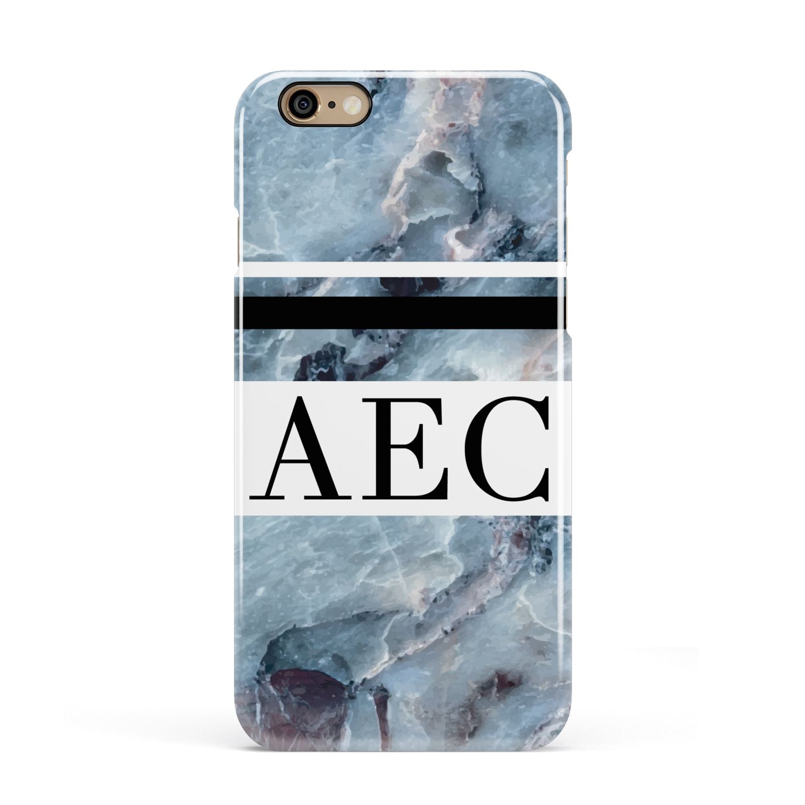 Personalised Initials Marble 9 Apple iPhone 6 3D Snap Case
