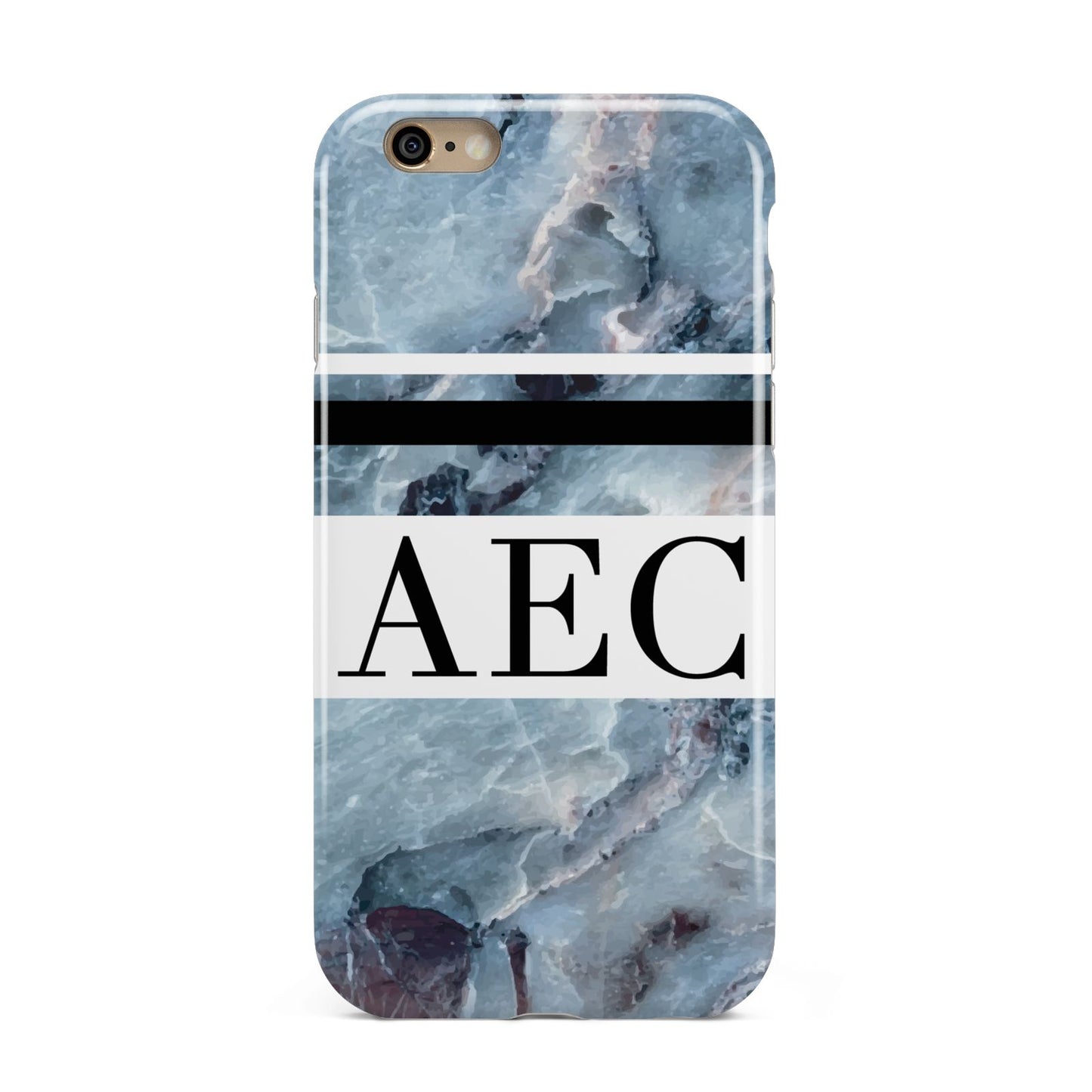 Personalised Initials Marble 9 Apple iPhone 6 3D Tough Case