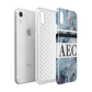 Personalised Initials Marble 9 Apple iPhone XR White 3D Tough Case Expanded view