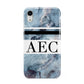 Personalised Initials Marble 9 Apple iPhone XR White 3D Tough Case