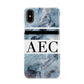 Personalised Initials Marble 9 Apple iPhone XS 3D Snap Case