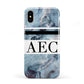 Personalised Initials Marble 9 Apple iPhone XS 3D Tough
