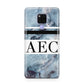 Personalised Initials Marble 9 Huawei Mate 20X Phone Case