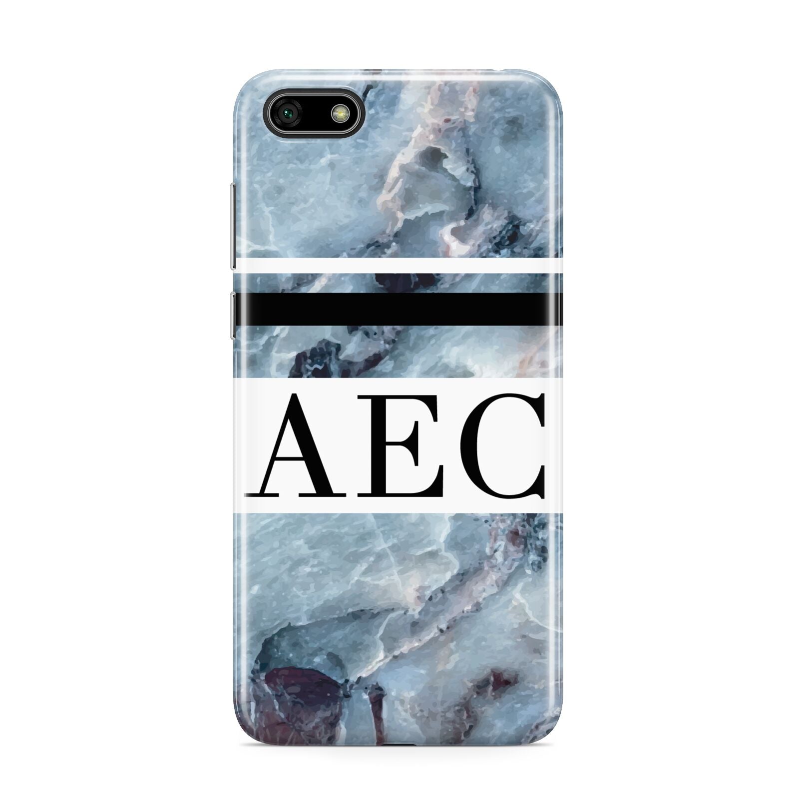 Personalised Initials Marble 9 Huawei Y5 Prime 2018 Phone Case