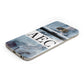 Personalised Initials Marble 9 Protective Samsung Galaxy Case Angled Image