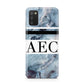 Personalised Initials Marble 9 Samsung A02s Case