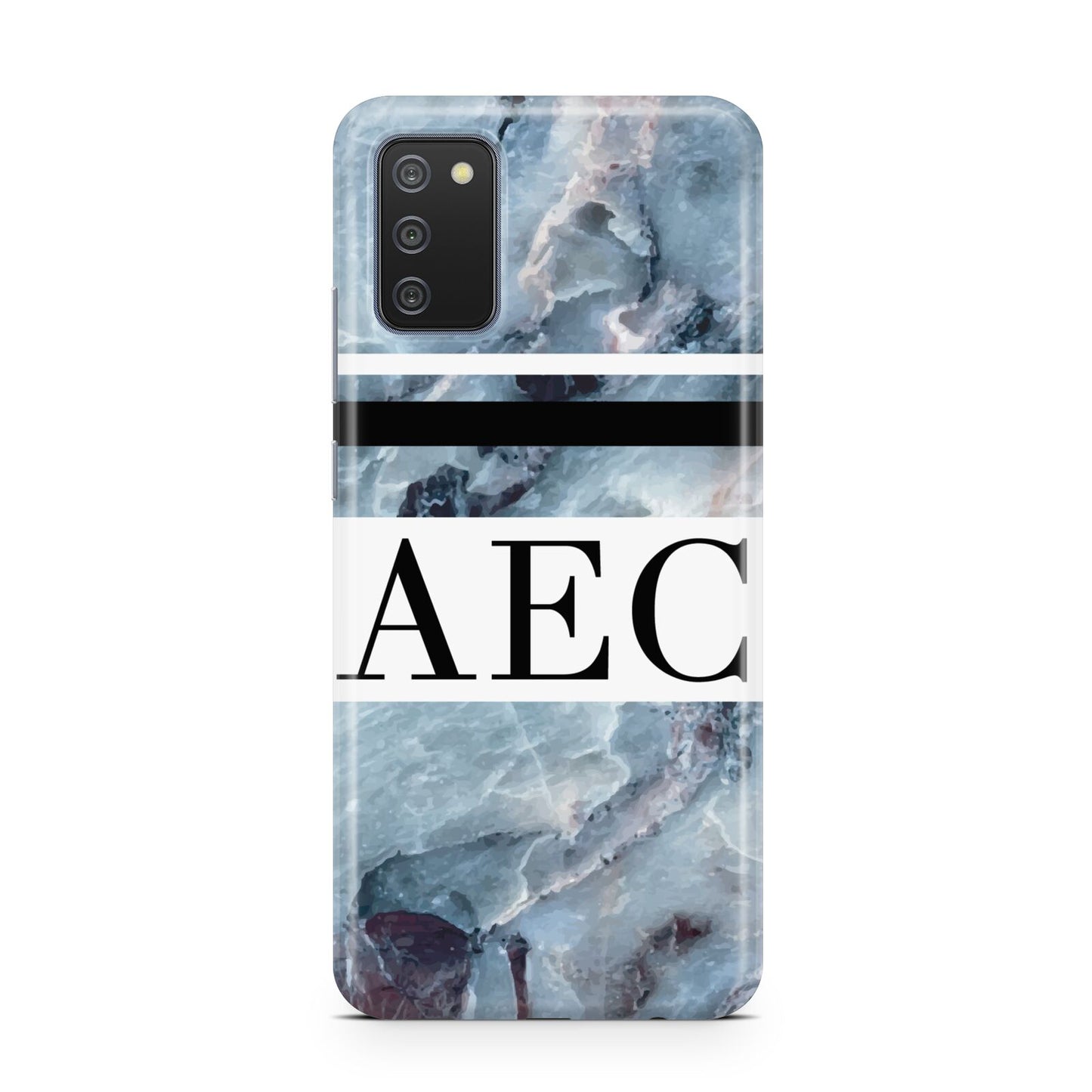 Personalised Initials Marble 9 Samsung A02s Case